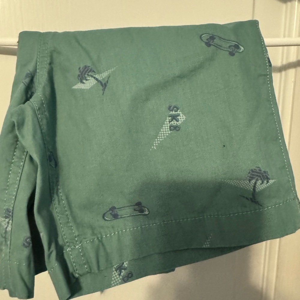 Kids Green Printed Shorts, NEW with Tags. Beach Themed. 3T - Picture 5 of 5